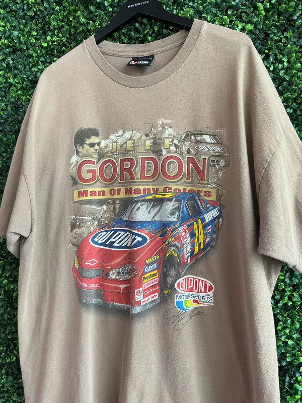 VINTAGE JEFF GORDON CHASE AUTHENTICS TAN TEE