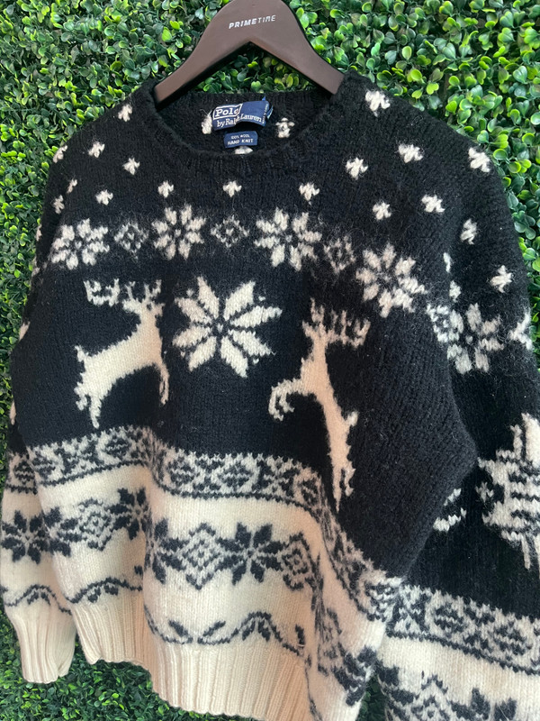 VINTAGE POLO RALPH LAUREN REINDEER KNIT SWEATER
