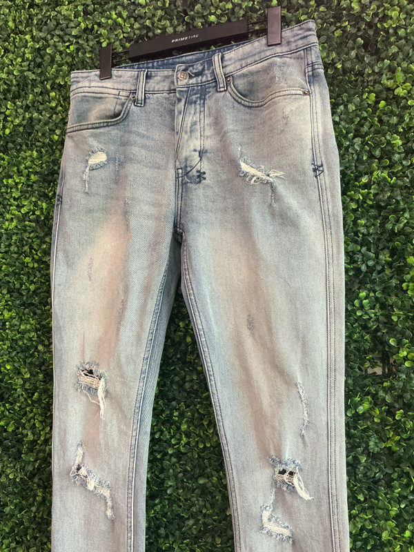 KSUBI LIGHT WASH DENIM JEANS (SZ 31)