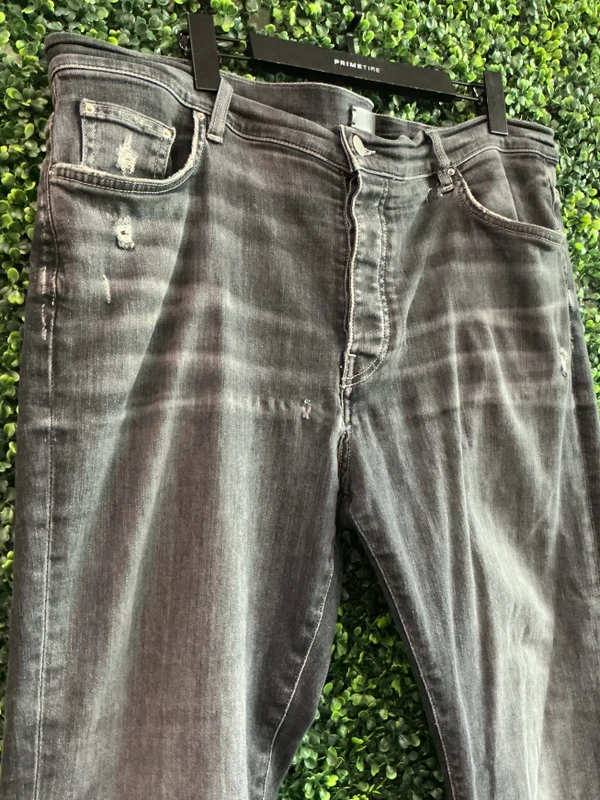 AMIRI BLACK FADED STACK DENIM
