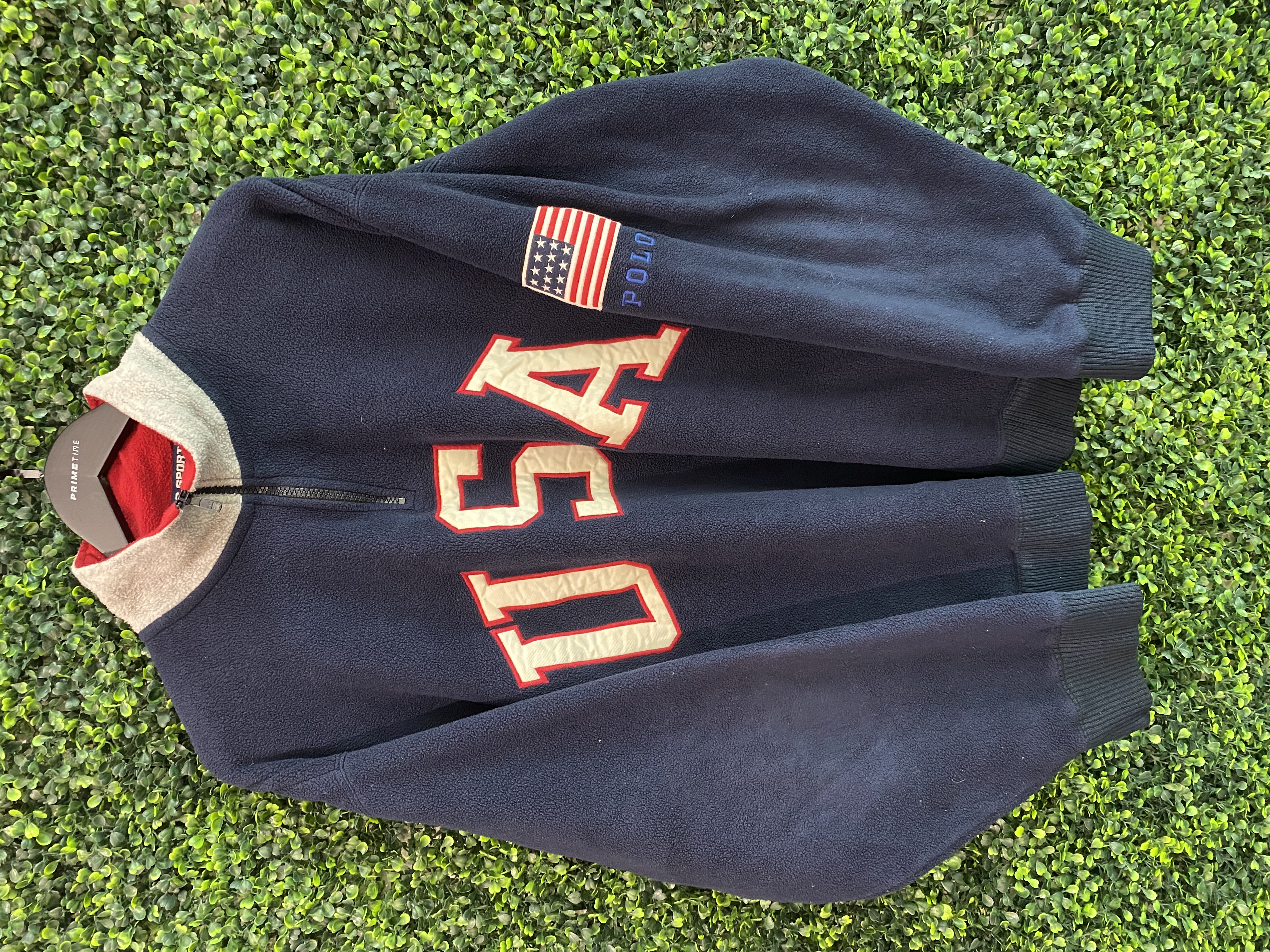 VINTAGE POLO SPORT USA FLEECE HALF ZIP - Primetime