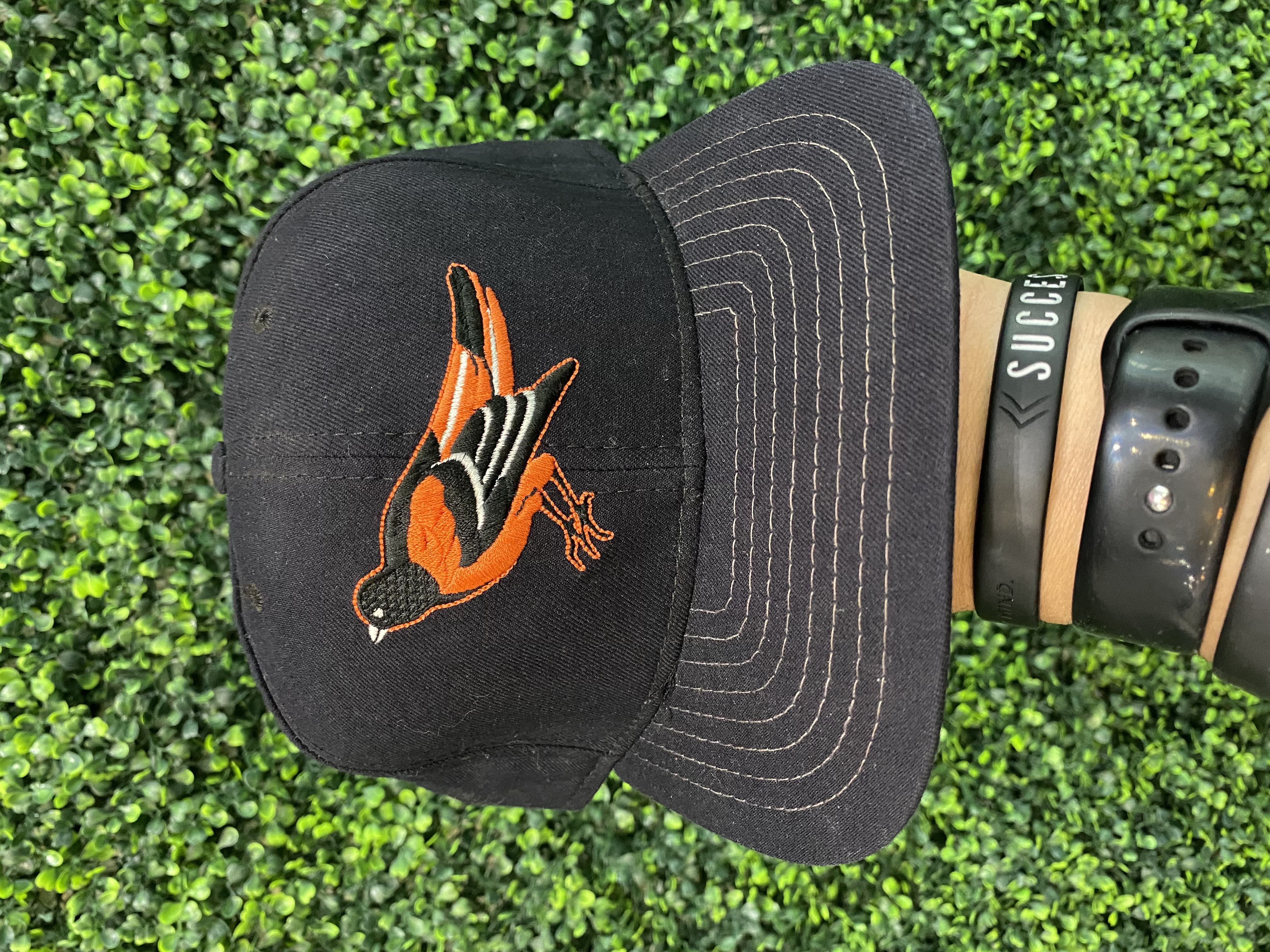 Vintage Baltimore Orioles AJD Satin Snapback Baseball Hat