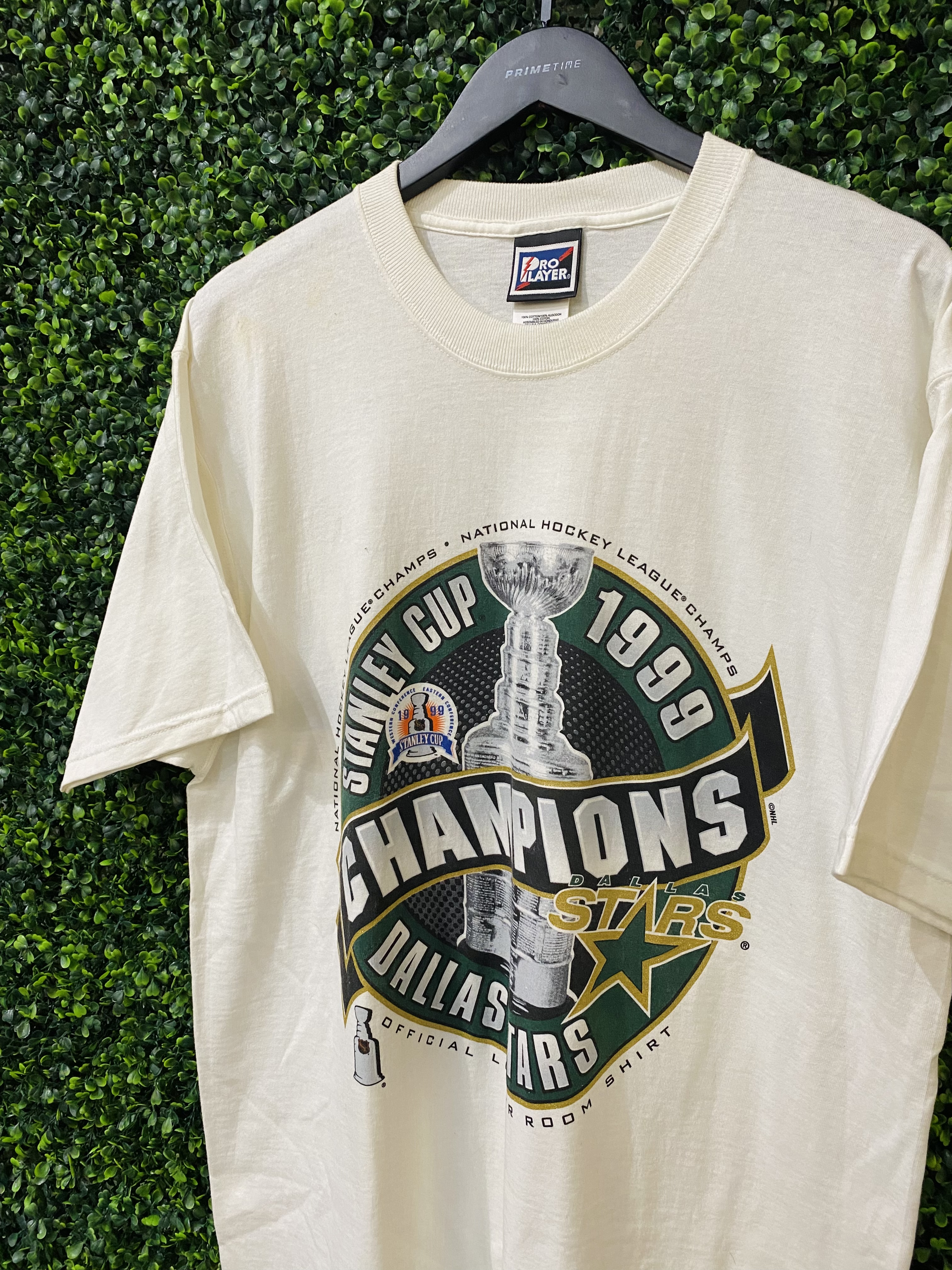 Jerzees, Shirts, Vintage Dallas Stars 997 Stanley Cup Central Division  Champions T Shirt Size L