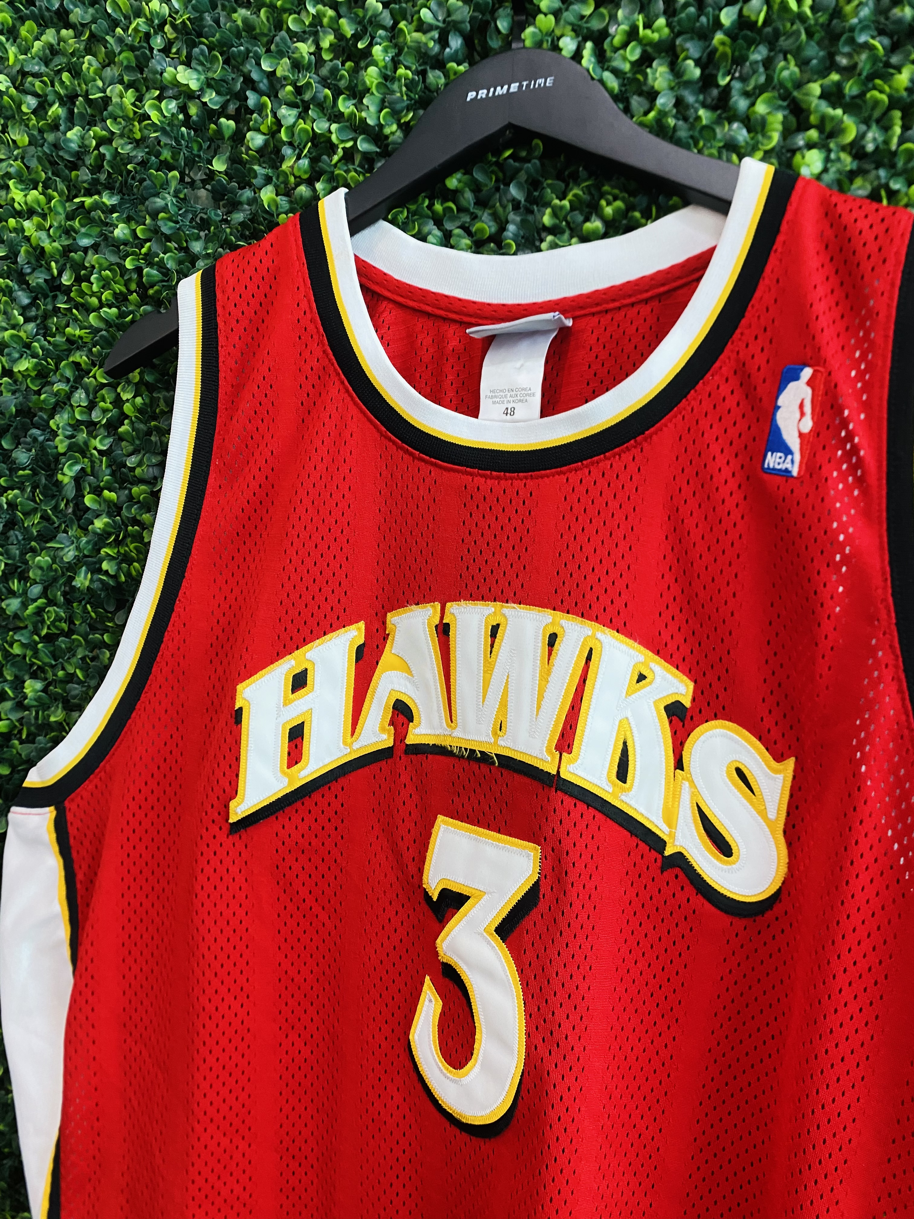 Reebok Hardwood Classic NBA Atlanta Hawks Jersey #3 Abdur Rahim 52 green  70-71