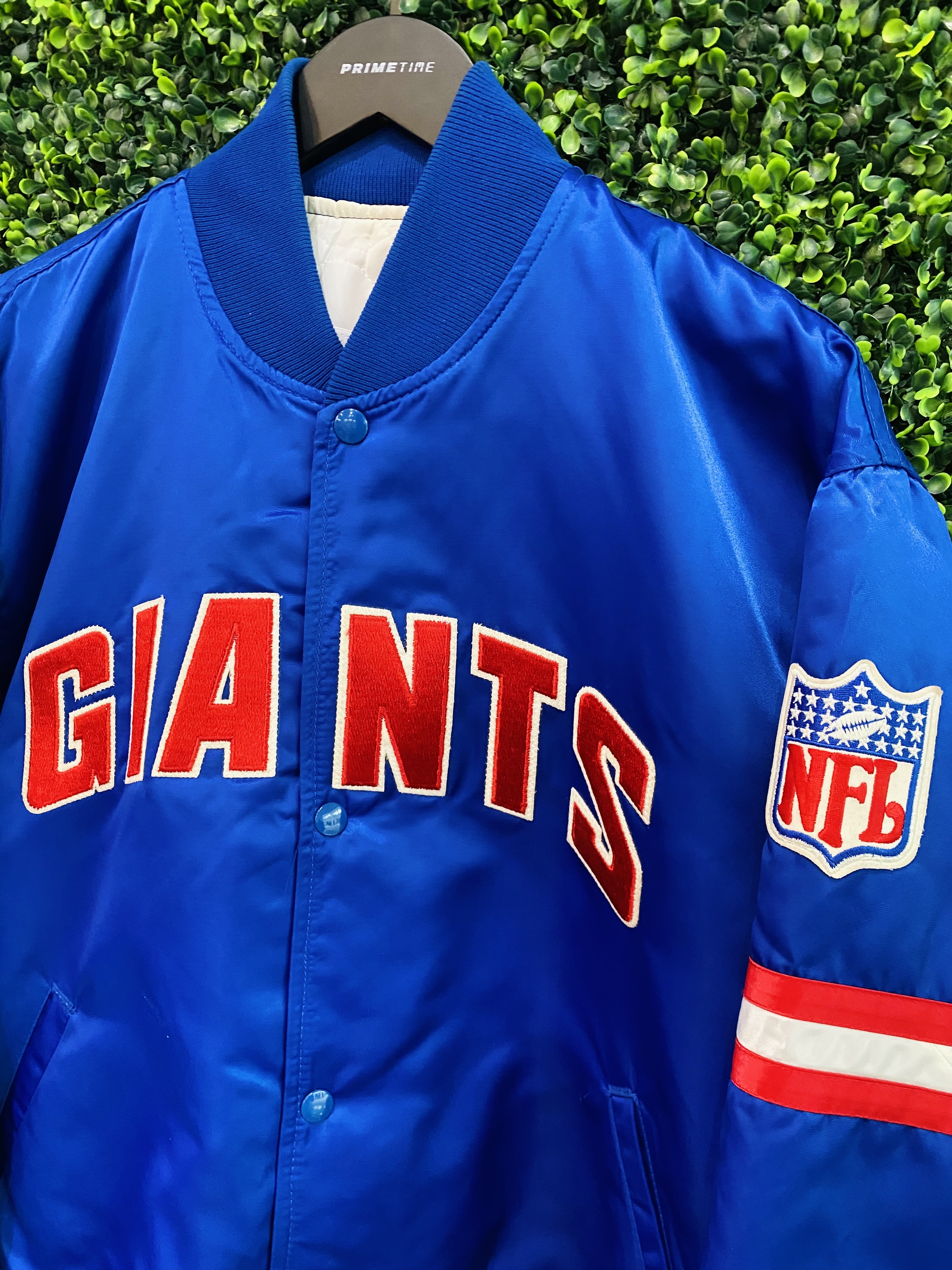 Vintage New York Giants Starter Snap Button Satin Jacket Size L