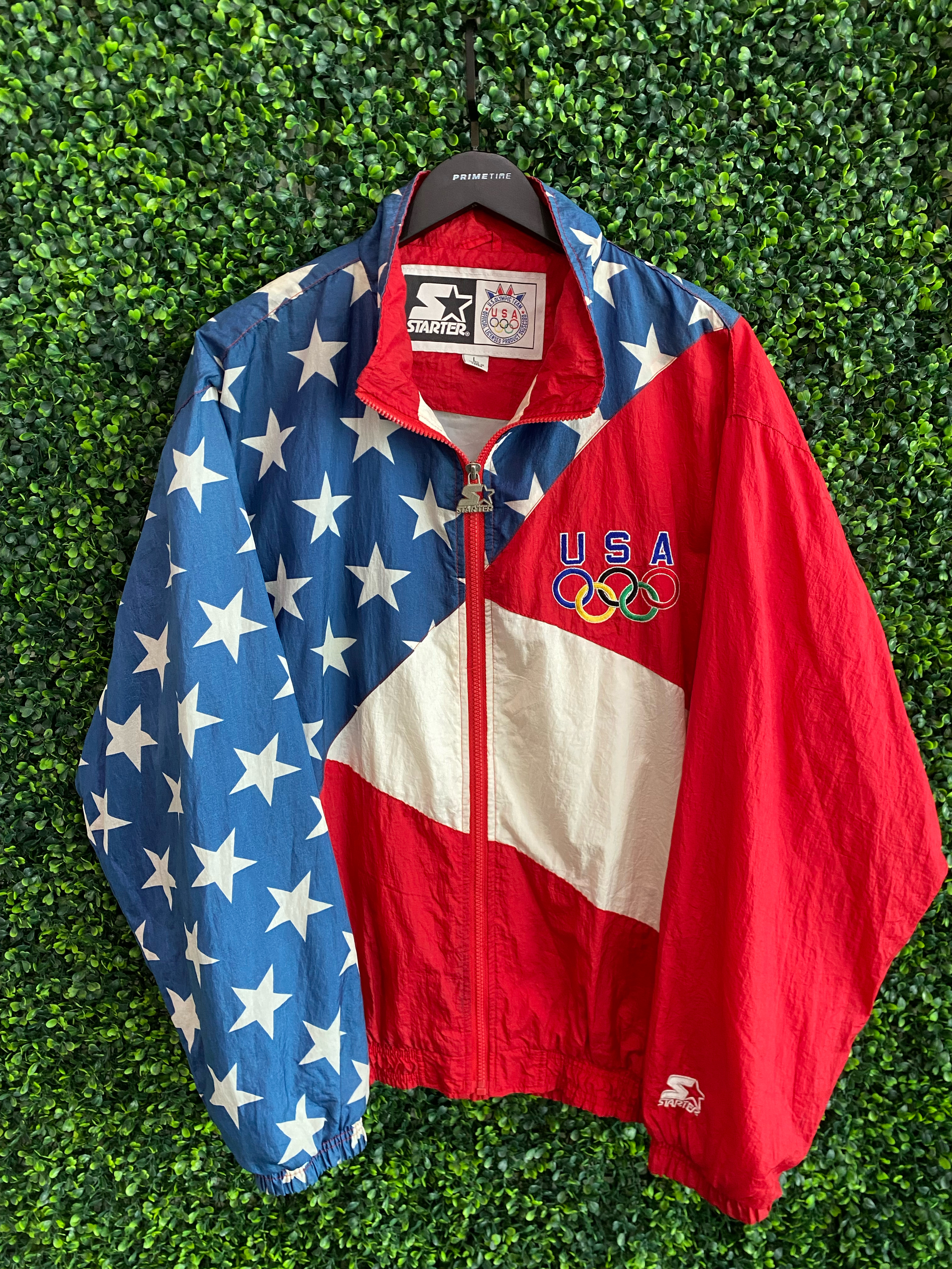 VINTAGE STARTER USA OLYMPIC FLAG JACKET - Primetime