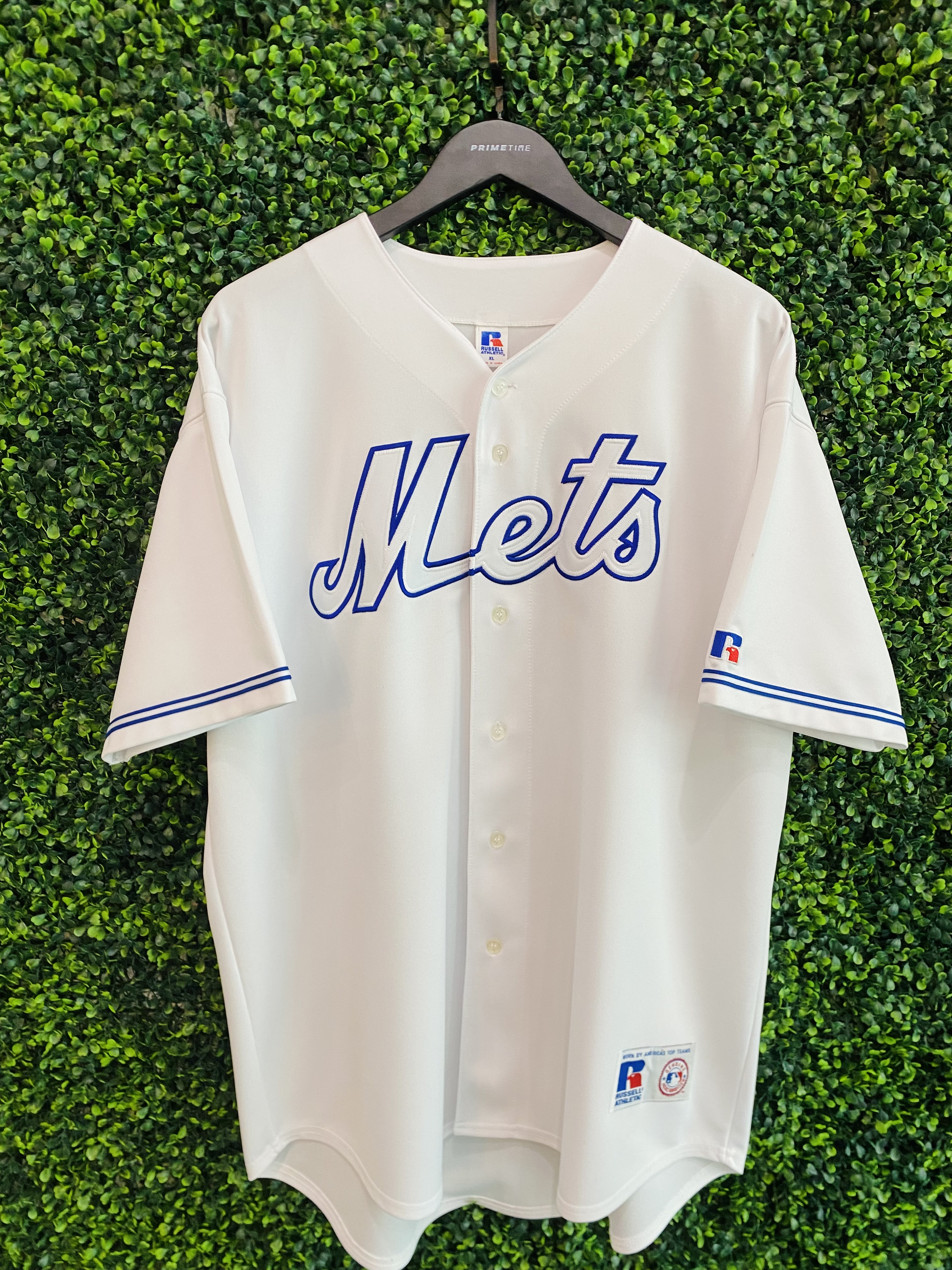 Majestic MLB New York Mets Overhead Baseball Jersey In White