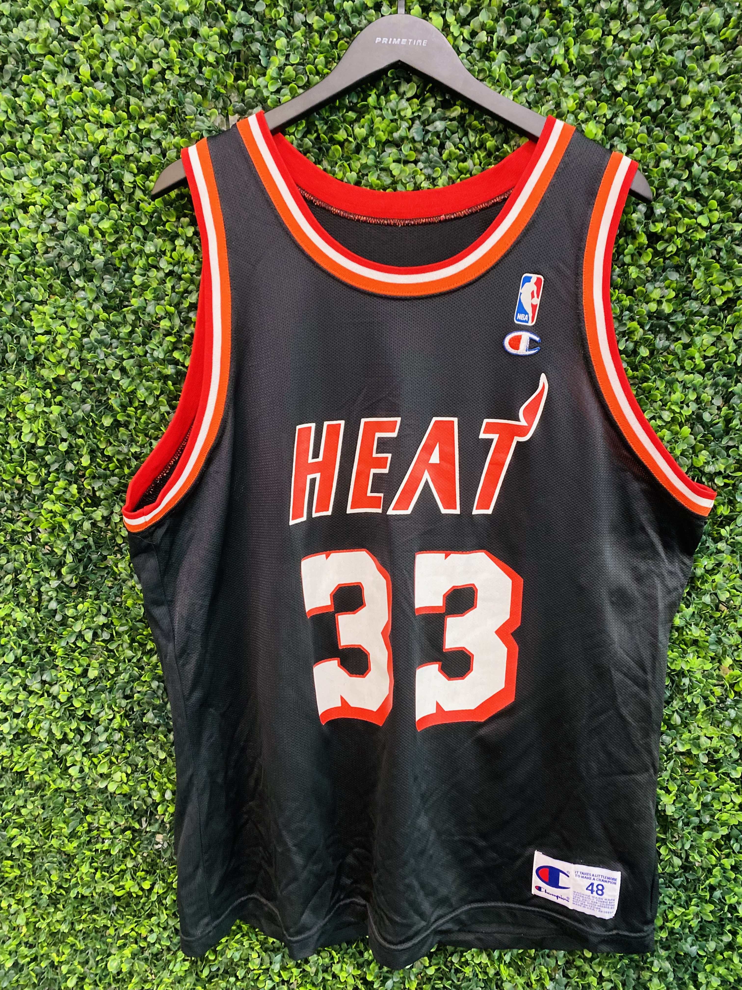 VINTAGE ALONZO MOURNING MIAMI HEAT CHAMPION JERSEY - Primetime