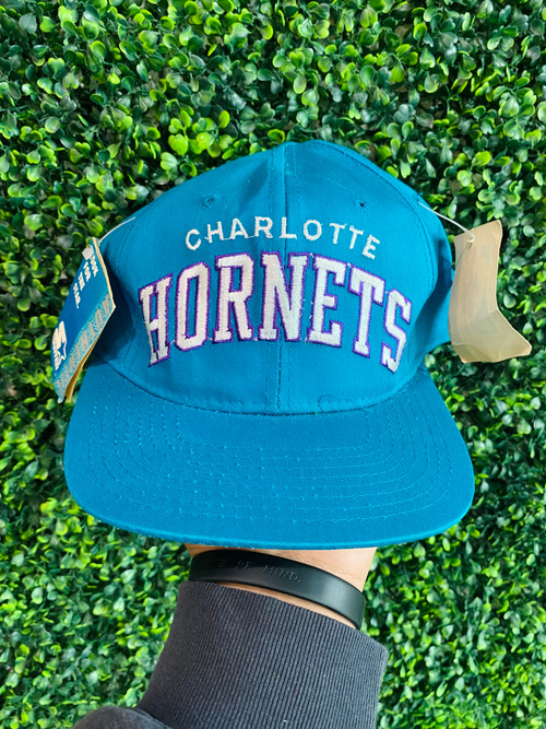 Vintage NBA Charlotte Hornets Starter Arch Wool Snapback Hat