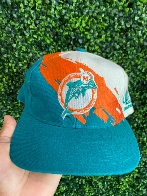 90's Miami Dolphins Logo Athletic Splash NFL Snapback Hat – Rare VNTG