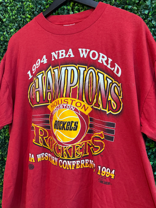 VINTAGE HOUSTON ROCKETS 1994 WORLD CHAMPIONS TEE - Primetime
