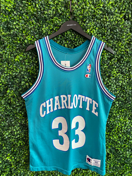 Vintage Champion Charlotte Hornets Alonzo Mourning Jersey