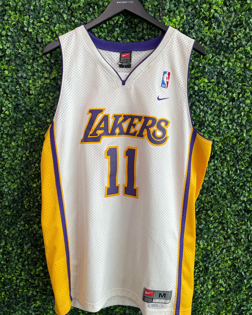 vintage NIKE Authentic Karl Malone #11 Los Angeles Lakers Jersey