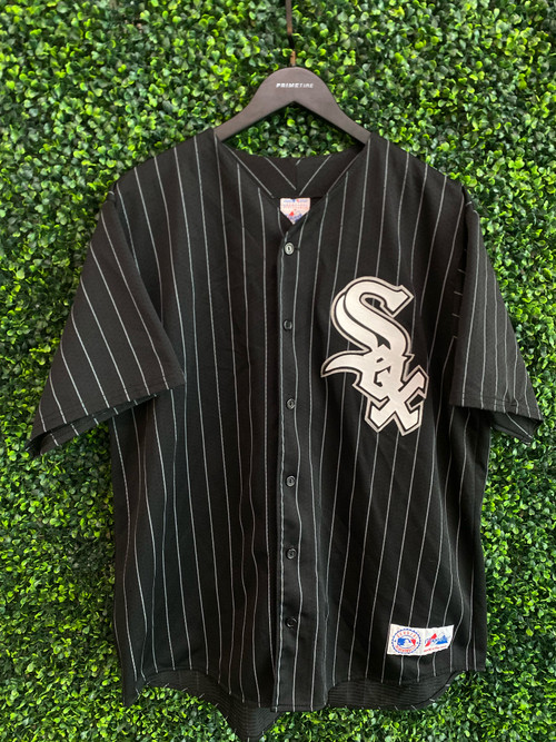 Chicago White Sox Pin Stripe Vintage Baseball Jersey, Large #35, Licenced