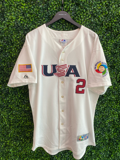 Derek Jeter Jersey - USA 2006 World Baseball Classic Throwback Baseball  Jersey