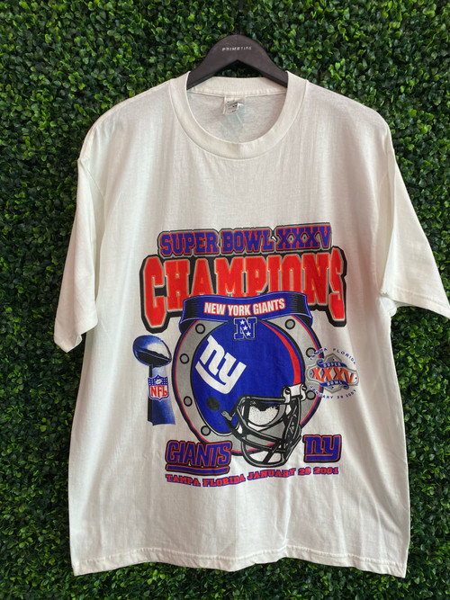 Vintage OG 90’s 90’ New York Giants T-Shirt Super Bowl XXV Champs DS NFL  *RARE*