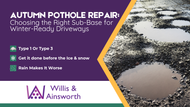 Autumn Pothole Repair: Choosing the Right Sub-Base for Winter-Ready Driveways