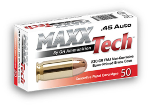 MAXXTECH 45ACP 230GR FMJ 500RD CASE