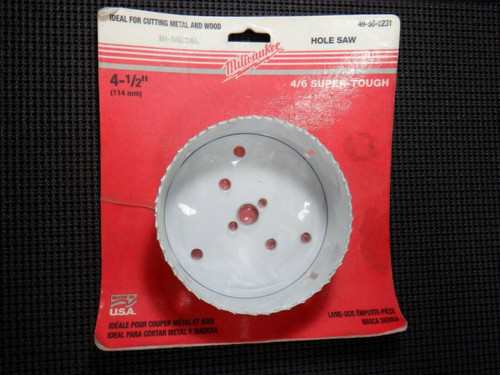 MILWAUKEE 49-56-0231 4/6 SUPER TOUGH 4-1/2" HOLE SAW – FACTORY SEALED