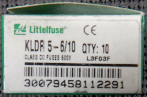 Littelfuse KLDR 5-6/10 5 6/10A 600VAC Time Delay Class C Fuse