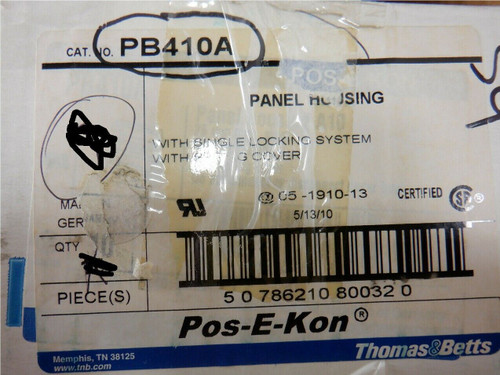 Thomas & Betts Pos-E-Kon PB410A Panel Housing Spring Cover Single Locking System