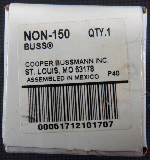 Cooper Bussmann NON-150 150A 250VAC Class H Fuse