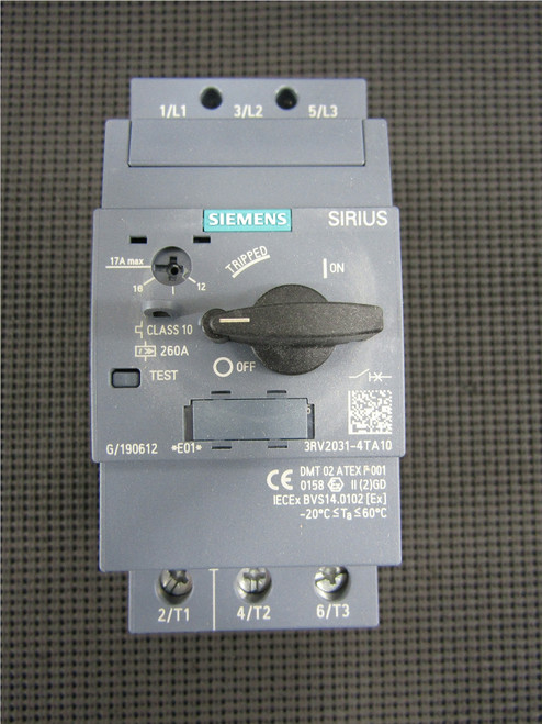 Siemens 3RV2031-4TA10 Circuit Breaker Size 2 For Motor Protection