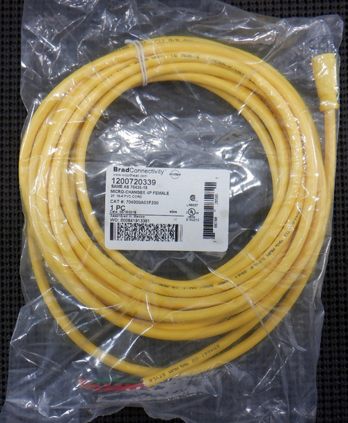 Brad Connectivity 1200720339 704000A03F200 Same as 70435-18 4P 20' 18/4 Female