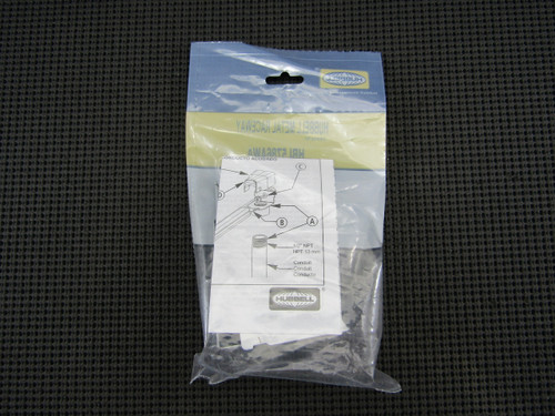 Hubbell HBL5786AWA Surface Metal Raceway Fitting Connector White - Factory Sealed