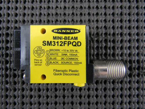 Banner Engineering SM312FPQD Mini-Beam Photoelectric Sensor 26837