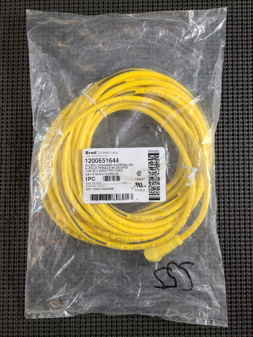 BRAD CONNECTIVITY 1200651644 4P FEMALE 90° 10M 22/4AWG CORDSET 804001K05M100