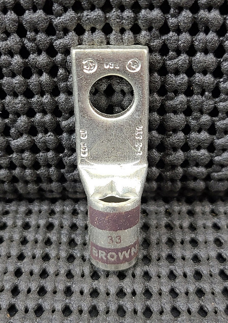 THOMAS & BETTS 54142-TB LUG 1-HOLE 5/16" BOLT SIZE BROWN - LOT OF 23