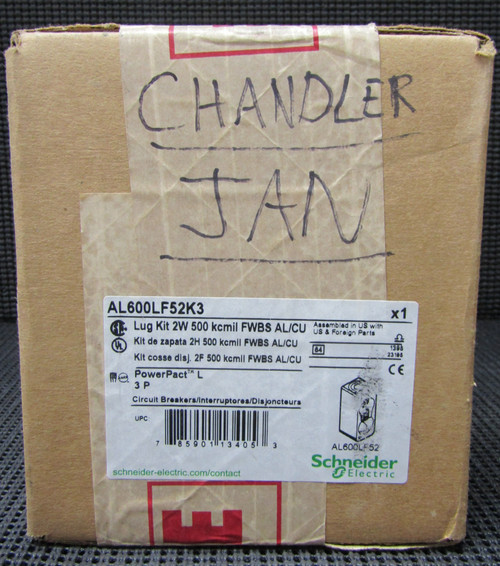 SCHNEIDER AL600LF52LK3 2W 500KCMIL FWBS AL/CU 3P POWERPACT MECHANICAL LUG KIT