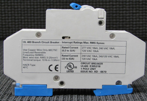 ALTECH 1DU4L 277V 1P 50/60HZ UL 489 CIRCUIT BREAKER