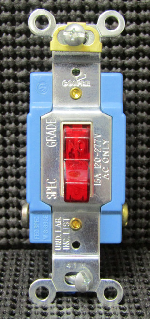 COOPER 1201PL 15A 120/277V 1P PILOT LIGHT SWITCH