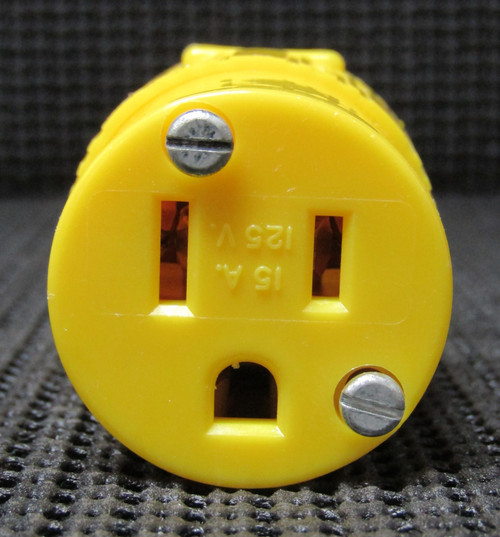 RODALE C 515-YN 15A 125V 2P 3W YELLOW NYLON CONNECTOR