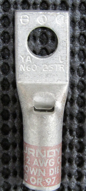 BURNDY YA-LN60-2STR 1/4" BOLT 1-HOLE BROWN COMPRESSION LUG - LOT OF 2