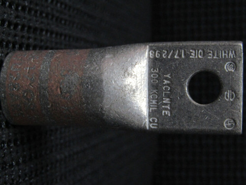 BURNDY YACLNTE 17/298 300 KCMIL COPPER LONG BARREL COMPRESSION LUG - NEW NO BOX