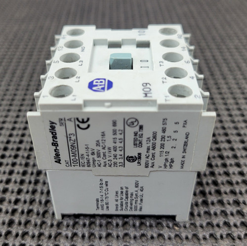 ALLEN-BRADLEY 100-M09NZ*3 SERIES A 3P 9A 24VDC COIL CONTACTOR - NEW NO BOX