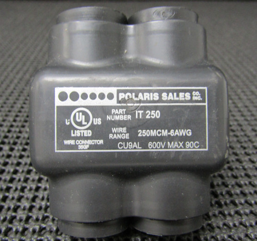 NSI IT-250 6AWG 250MCM DUAL SIDED ENTRY POLARIS INSULATED CONNECTOR - NEW NO BOX