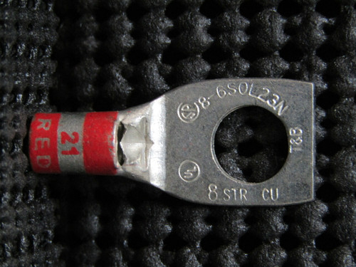 THOMAS & BETTS 54131 RED DIE 21 8AWG 1-HOLE STANDARD BARREL LUG - LOT OF 36