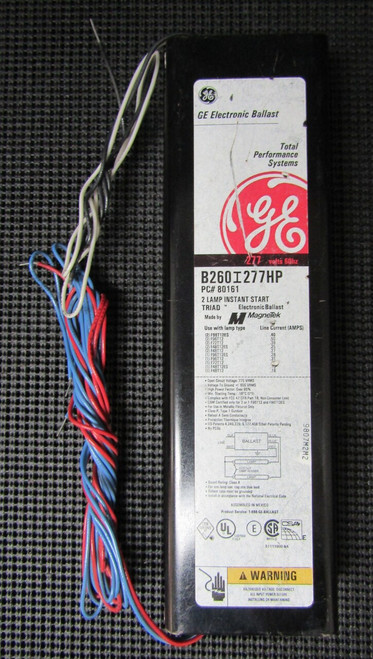 GENERAL ELECTRIC B260I277HP 277V 60HZ 2-LAMP INSTANT START BALLAST - NEW NO BOX