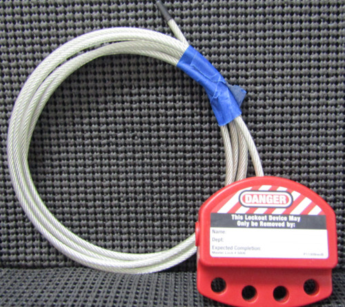 MASTERLOCK S806 5020CF 1.8M RED ADJUSTABLE CABLE LOCKOUT - NEW NO BOX