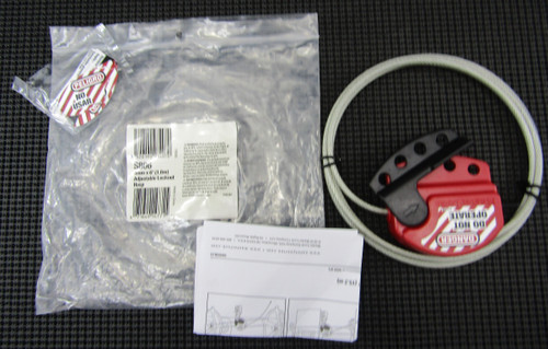 MASTERLOCK S806 3321CF 1.8M RED ADJUSTABLE CABLE LOCKOUT - IN FACTORY PACKAGING
