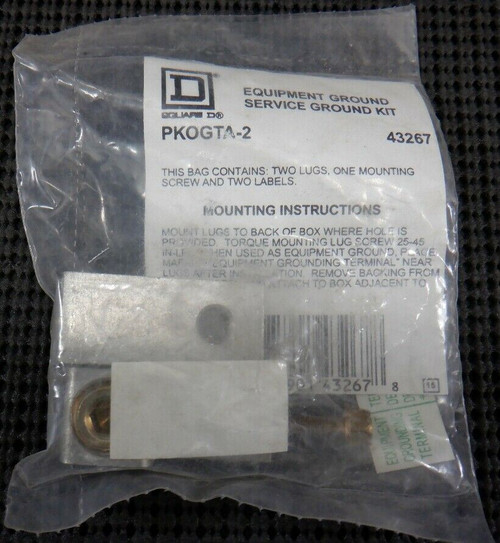 SQUARE D PKOGTA-2 43267 HD TOP MOUNT GROUND BAR KIT W/ SCREWS - FACTORY SEALED