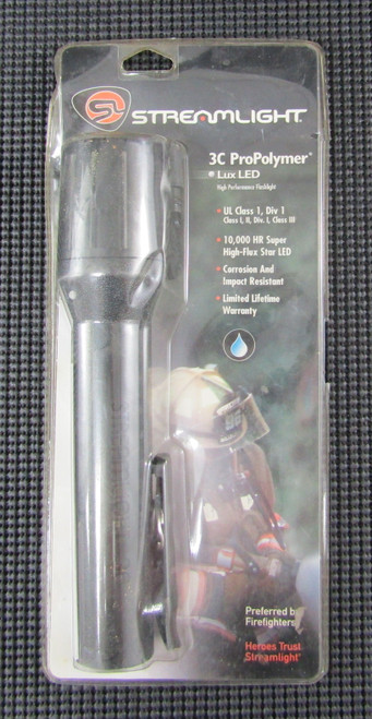 STREAMLIGHT 3C BLACK LUX LED PROPOLYMER FLASHLIGHT - FACTORY SEALED