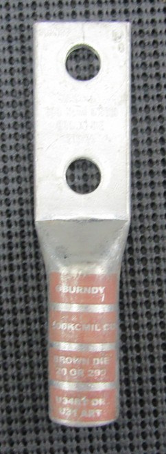 BURNDY YA34-2N 500MCM 2-HOLE LONG BARREL COMPRESSION LUG – NEW TAKE OUT