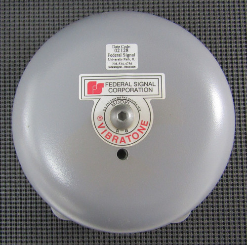 FEDERAL SIGNAL 506WB-120 6" 120V WEATHERPROOF GRAY VIBRATONE BELL - NEW IN BOX