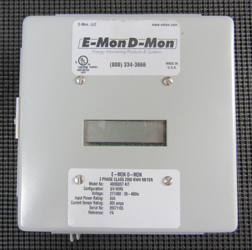 E-MON D-MON 480800ST KIT 3/4W 277/480V 50-400HZ 800A 3PH CLASS 2000 KWH METER