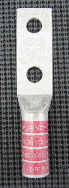BURNDY YA312N 350KCMIL 2-HOLE LONG-BARREL COMPRESSION LUG - NEW NO BOX